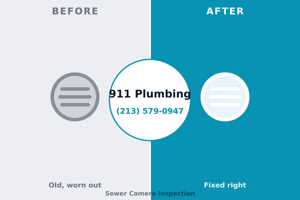 Before and after: plumbing repair Walcott, IA